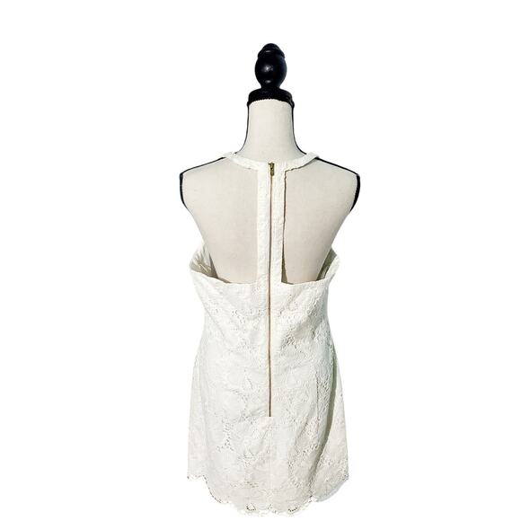 Lilly Pulitzer Womens White Lace Halter Dress Size 8 Bridal Preppy Feminine - Picture 2 of 9